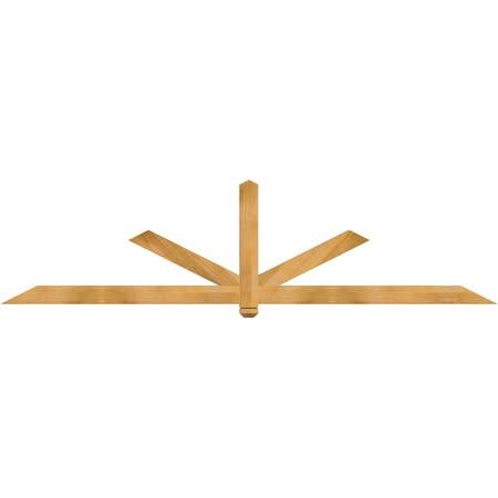 Ekena Millwork Kennewick Rough Sawn Timber Gable Bracket, Western Red Cedar, 108"W x 27"H x 2"D x 4"F, 6/12 Pitch GBW108X27X0204KEN00RWR